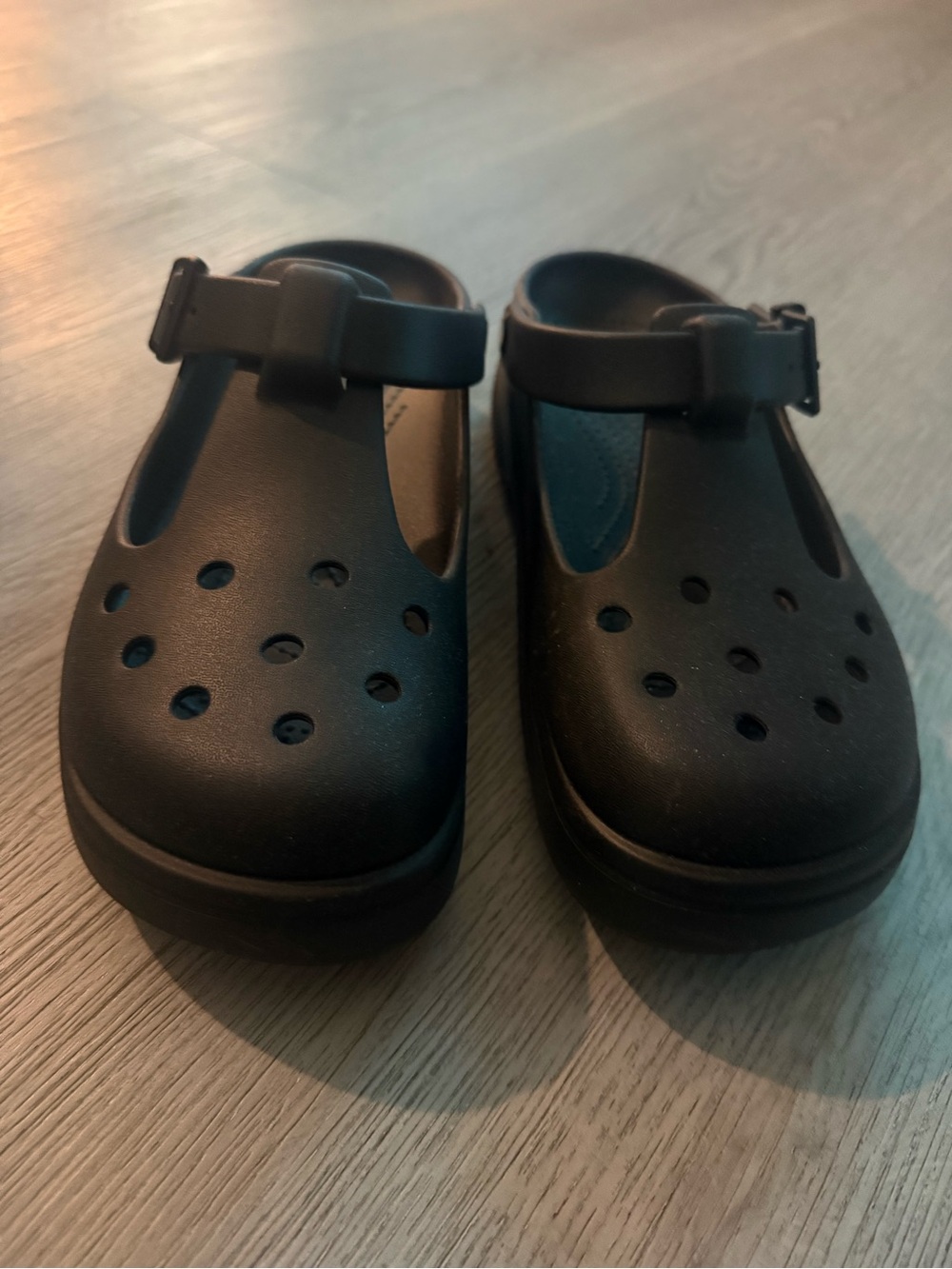 Black Closed-Toe Mary Jane Crocs - Picture 2 of 9